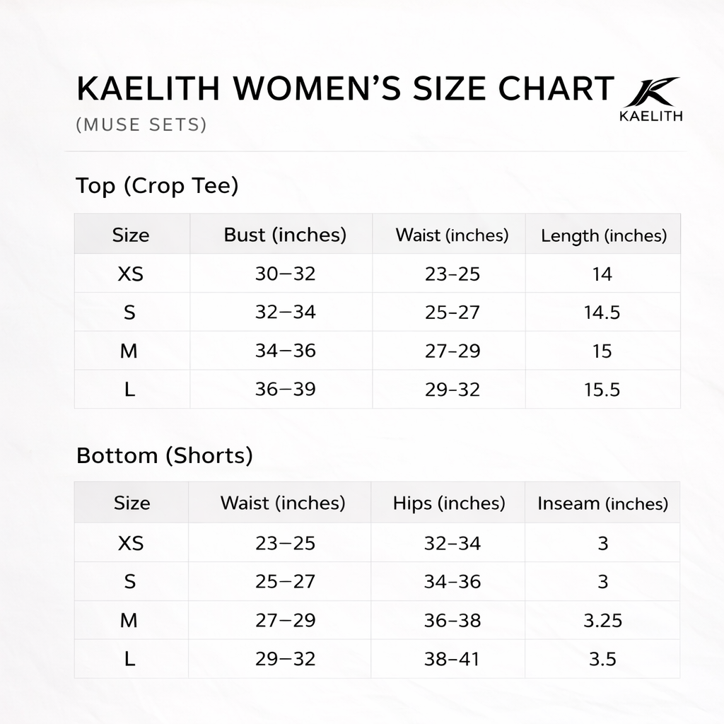Sizing chart